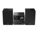 Sharp Audio Systems XL-B512(BK), HI-FI MICRO SYSTEM, 45W total max power output, FM PLL tuner, Bluetooth v5.0, CD player, USB, 3.5mm Aux-in / line-in, wooden speaker, Black