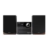 Sharp Audio Systems XL-B512(BR), HI-FI MICRO SYSTEM, 45W total max power output, FM PLL tuner, Bluetooth v5.0, CD player, USB playback, 3.5mm Aux-in / line-in, wooden speaker, Brown