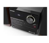 Sharp Audio Systems XL-B512(BR), HI-FI MICRO SYSTEM, 45W total max power output, FM PLL tuner, Bluetooth v5.0, CD player, USB playback, 3.5mm Aux-in / line-in, wooden speaker, Brown