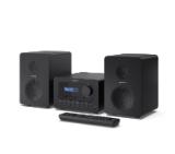 Sharp Audio Systems XL-B514(BK), HI-FI MICRO SYSTEM, 40W (peak), FM radio with RDS,  Bluetooth v5.0, CD player, USB MP3 playback, 3.5mm Headphone jack / line-out, wooden speaker, Black