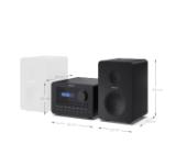 Sharp Audio Systems XL-B514(BK), HI-FI MICRO SYSTEM, 40W (peak), FM radio with RDS,  Bluetooth v5.0, CD player, USB MP3 playback, 3.5mm Headphone jack / line-out, wooden speaker, Black