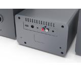 Sharp Audio Systems XL-B514(GY), HI-FI MICRO SYSTEM, 40W (peak), FM radio with RDS,  Bluetooth v5.0, CD player, USB MP3 playback, 3.5mm Headphone jack / line-out, wooden speaker, Gray