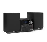 Sharp Audio Systems XL-B517D(BK), HI-FI MICRO SYSTEM, 45W total max power output, DAB+ and FM tuner with RDS, Bluetooth v5.0, CD player, USB playback, 3.5mm Aux-in / line-in, Headphone jack, wooden speaker, Black