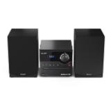 Sharp Audio Systems XL-B517D(BK), HI-FI MICRO SYSTEM, 45W total max power output, DAB+ and FM tuner with RDS, Bluetooth v5.0, CD player, USB playback, 3.5mm Aux-in / line-in, Headphone jack, wooden speaker, Black