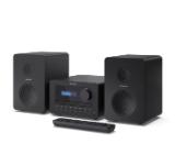 Sharp Audio Systems XL-B520D(BK), HI-FI MICRO SYSTEM, 40 (peak), DAB+/DAB and FM radio with RDS, Bluetooth v5.0, CD player, USB MP3 playback, 3.5mm Headphone jack / line-out, wooden speaker, Black