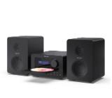 Sharp Audio Systems XL-B520D(BK), HI-FI MICRO SYSTEM, 40 (peak), DAB+/DAB and FM radio with RDS, Bluetooth v5.0, CD player, USB MP3 playback, 3.5mm Headphone jack / line-out, wooden speaker, Black