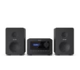 Sharp Audio Systems XL-B520D(BK), HI-FI MICRO SYSTEM, 40 (peak), DAB+/DAB and FM radio with RDS, Bluetooth v5.0, CD player, USB MP3 playback, 3.5mm Headphone jack / line-out, wooden speaker, Black