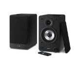 Sharp Audio Systems CP-SS30(BK), Hifi Systems BOOKSHELF SPEAKERS 60W (2 x 30W) RMS 2, Bluetooth v5.0, USB playback, MP3 Audio decoder, RCA L/R In, 3.5mm Aux-in / line-in, Digital optical-in, Wooden speaker, Black