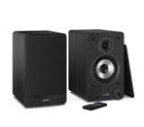 Sharp Audio Systems CP-SS30(BK), Hifi Systems BOOKSHELF SPEAKERS 60W (2 x 30W) RMS 2, Bluetooth v5.0, USB playback, MP3 Audio decoder, RCA L/R In, 3.5mm Aux-in / line-in, Digital optical-in, Wooden speaker, Black