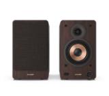 Sharp Audio Systems CP-SS30(BR), Hifi Systems BOOKSHELF SPEAKERS 60W (2 x 30W) RMS 2, Bluetooth v5.0, USB playback, MP3 Audio decoder, RCA L/R In, 3.5mm Aux-in / line-in, Digital optical-in, Wooden speaker, Brown