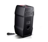 Sharp Speakers PS-929, PARTY Portable Boombox  2 x 6,5” fullrange + 2 x 2” tweeter speakers, max power output 180 W, 13 h play time by built in battery, True wireless Stereo, USB for playback, Bluetooth 5.0, Microphone In, Guitar In, Black