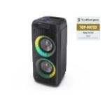 Sharp Speakers PS-949, XPARTY STREET BEAT  2 x 8" woofers + horn tweeter, max power output 132 W, 12 h play time by built in battery, True wireless Stereo, USB Music playback and charging, DJ FX, BT 5.0, 2 x Mic/Guitar inputs, Splashproof (IPX4), Black