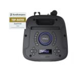 Sharp Speakers PS-949, XPARTY STREET BEAT  2 x 8" woofers + horn tweeter, max power output 132 W, 12 h play time by built in battery, True wireless Stereo, USB Music playback and charging, DJ FX, BT 5.0, 2 x Mic/Guitar inputs, Splashproof (IPX4), Black