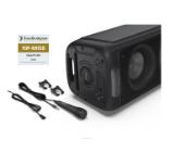 Sharp Speakers PS-949, XPARTY STREET BEAT  2 x 8" woofers + horn tweeter, max power output 132 W, 12 h play time by built in battery, True wireless Stereo, USB Music playback and charging, DJ FX, BT 5.0, 2 x Mic/Guitar inputs, Splashproof (IPX4), Black