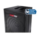 Sharp Speakers CP-LS100, SUMOBOX HIGH PERFORMANCE PORTABLE SPEAKER  120W RMS / 105dB via 2 x 8" woofers + 2 x 2" tweeters, 10 h play time by built in battery, Duo-mode/True Wireless Stereo (TWS), USB x2 (charging only), BT 5.0, 3.5mm Aux-in / line, Black
