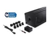 Sharp Speakers CP-LS100, SUMOBOX HIGH PERFORMANCE PORTABLE SPEAKER  120W RMS / 105dB via 2 x 8" woofers + 2 x 2" tweeters, 10 h play time by built in battery, Duo-mode/True Wireless Stereo (TWS), USB x2 (charging only), BT 5.0, 3.5mm Aux-in / line, Black