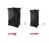 Sharp Speakers CP-LS100, SUMOBOX HIGH PERFORMANCE PORTABLE SPEAKER  120W RMS / 105dB via 2 x 8" woofers + 2 x 2" tweeters, 10 h play time by built in battery, Duo-mode/True Wireless Stereo (TWS), USB x2 (charging only), BT 5.0, 3.5mm Aux-in / line, Black