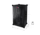 Sharp Speakers CP-LS200, SUMOBOX HIGH PERFORMANCE PORTABLE SPEAKER  200W RMS / 108dB via 2 x 10" woofers + 2 x 3" tweeters, 8 h play time by built in battery, Duo-mode/True Wireless Stereo (TWS), USB x2 (charging only), Bluetooth 5.0, 3.5mm Aux-in / line