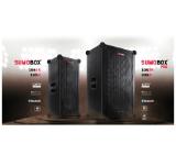Sharp Speakers CP-LS200, SUMOBOX HIGH PERFORMANCE PORTABLE SPEAKER  200W RMS / 108dB via 2 x 10" woofers + 2 x 3" tweeters, 8 h play time by built in battery, Duo-mode/True Wireless Stereo (TWS), USB x2 (charging only), Bluetooth 5.0, 3.5mm Aux-in / line