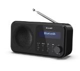 Sharp Radios DR-P420(BK), PORTABLE DIGITAL RADIO, Bluetooth 5.0, 20 DAB+/DAB/FM, Auto time/date, LCD Display, Dual alarm,Micro USB x1 (power supply),3.5mm Headphone jack / line-out, Black