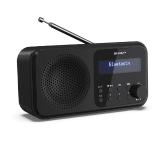 Sharp Radios DR-P420(BK), PORTABLE DIGITAL RADIO, Bluetooth 5.0, 20 DAB+/DAB/FM, Auto time/date, LCD Display, Dual alarm,Micro USB x1 (power supply),3.5mm Headphone jack / line-out, Black
