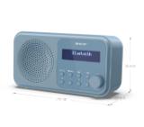 Sharp Radios DR-P420(BL), PORTABLE DIGITAL RADIO, Bluetooth 5.0, 20 DAB+/DAB/FM, Auto time/date, LCD Display, Dual alarm,Micro USB x1 (power supply),3.5mm Headphone jack / line-out, STEEL BLUE