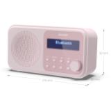 Sharp Radios DR-P420(PK), PORTABLE DIGITAL RADIO, Bluetooth 5.0, 20 DAB+/DAB/FM, Auto time/date, LCD Display, Dual alarm,Micro USB x1 (power supply),3.5mm Headphone jack / line-out, BLOSSOM PINK