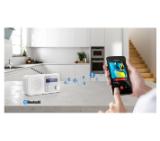 Sharp Radios DR-P420(WH), PORTABLE DIGITAL RADIO, Bluetooth 5.0, 20 DAB+/DAB/FM, Auto time/date, LCD Display, Dual alarm,Micro USB x1 (power supply),3.5mm Headphone jack / line-out, SNOWY WHITE