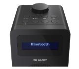 Sharp Radios DR-430(BK), DIGITAL RADIO, Bluetooth 5.0, 5W, 20 DAB+/DAB/FM, Auto time/date, LCD Display, Dual alarm, 3.5mm Headphone jack / line-out, Black