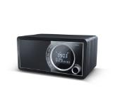 Sharp Radios DR-450(BK), DIGITAL RADIO, Bluetooth 4.2, 6W, 20 DAB+/DAB/FM, Auto time/date, LCD Display, Dual alarm with Sleep and Snooze, Dimmer function, Wooden speaker, Black