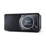Sharp Radios DR-450(BK), DIGITAL RADIO, Bluetooth 4.2, 6W, 20 DAB+/DAB/FM, Auto time/date, LCD Display, Dual alarm with Sleep and Snooze, Dimmer function, Wooden speaker, Black