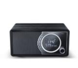 Sharp Radios DR-450(BK), DIGITAL RADIO, Bluetooth 4.2, 6W, 20 DAB+/DAB/FM, Auto time/date, LCD Display, Dual alarm with Sleep and Snooze, Dimmer function, Wooden speaker, Black