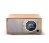 Sharp Radios DR-450(BR), DIGITAL RADIO, Bluetooth 4.2, 6W, 20 DAB+/DAB/FM, Auto time/date, LCD Display, Dual alarm with Sleep and Snooze, Dimmer function, Wooden speaker, Brown