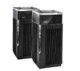 Asus Mesh WiFi system, ZenWiFi Pro XT12 2PK, AX11000, Tri-Band, coverage up to 550m2, Quad-Core 2.0GHz CPU, 256MB/1GB Flash/RAM, 2.5G dual-port, AiProtection Pro, Adaptive QoS, VPN server/client, IPTV, OFDMA, Beamforming, Link Aggregation, AiMesh, Black