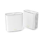 Asus Mesh WiFi system, ZenWiFi XD6S 2PK, AX5400, Dual-Band, coverage up to 500m2, Tri-Core 1.5GHz CPU, 128MB/512MB Flash/RAM, Gigabit, AiProtection Pro, Adaptive QoS, VPN server/client, IPTV, OFDMA, Beamforming, AiMesh, suport montare pe perete, White