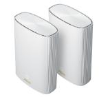Asus Mesh WiFi, ZenWiFi AX Hybrid XP4 2PK, AX1800 + AV1300, Dual-Band, coverage up to 500m2, Quad-Core 1.2GHz CPU, 256MB/512MB Flash/RAM, Gigabit, AiProtection Pro, Adaptive QoS, VPN server/client, IPTV, OFDMA, Beamforming, AiMesh, White