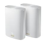 Asus Mesh WiFi, ZenWiFi AX Hybrid XP4 2PK, AX1800 + AV1300, Dual-Band, coverage up to 500m2, Quad-Core 1.2GHz CPU, 256MB/512MB Flash/RAM, Gigabit, AiProtection Pro, Adaptive QoS, VPN server/client, IPTV, OFDMA, Beamforming, AiMesh, White