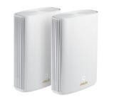 Asus Mesh WiFi, ZenWiFi AX Hybrid XP4 2PK, AX1800 + AV1300, Dual-Band, coverage up to 500m2, Quad-Core 1.2GHz CPU, 256MB/512MB Flash/RAM, Gigabit, AiProtection Pro, Adaptive QoS, VPN server/client, IPTV, OFDMA, Beamforming, AiMesh, White