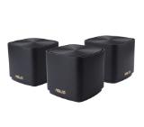 Asus Mesh WiFi, ZenWiFi XD4 Plus 3PK, AX1800, Dual-Band, coverage up to 446m2, Dual-Core CPU, 128MB/256MB Flash/RAM, Gigabit, AiProtection Classic, Traditional QoS, VPN server/client, IPTV, AiMesh, montare pe perete, Black
