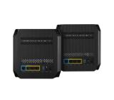 Asus Gaming Mesh WiFi system, ROG Rapture GT6 2PK, AX10000,Tri-Band, up to 540m2, Tri-Core 1.7GHz CPU, 256MB/512MB Flash/RAM, 2.5G port, AiProtection Pro, Adaptive QoS, VPN server/client, IPTV, OFDMA, MU-MIMO, Beamforming, Link Aggregation, AiMesh, Black