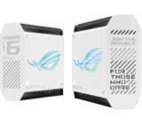 Asus Gaming Mesh WiFi system, ROG Rapture GT6 2PK, AX10000,Tri-Band, up to 540m2, Tri-Core 1.7GHz CPU, 256MB/512MB Flash/RAM, 2.5G port, AiProtection Pro, Adaptive QoS, VPN server/client, IPTV, OFDMA, MU-MIMO, Beamforming, Link Aggregation, AiMesh, White