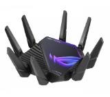 Asus Gaming Wireless Router, ROG Rapture GT-AXE16000, AXE16000, Quad-Band, Quad-Core 2.0GHz CPU, 256MB/2GB Flash/RAM, 10G dual-port, AiProtection Pro, Adaptive QoS, VPN Fusion, IPTV, OFDMA, MU-MIMO, Beamforming, Link Aggregation, RGB, AiMesh, Black
