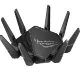 Asus Gaming Wireless Router,ROG Rapture GT-AX11000 Pro, AX11000, Tri-Band, Quad-Core 2.0GHz CPU, 256MB/1GB Flash/RAM, 10G port, AiProtection Pro, Adaptive QoS, VPN Fusion, IPTV, OFDMA, MU-MIMO, Beamforming, Link Aggregation, Port forwarding, AiMesh, Black