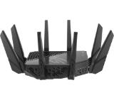 Asus Gaming Wireless Router,ROG Rapture GT-AX11000 Pro, AX11000, Tri-Band, Quad-Core 2.0GHz CPU, 256MB/1GB Flash/RAM, 10G port, AiProtection Pro, Adaptive QoS, VPN Fusion, IPTV, OFDMA, MU-MIMO, Beamforming, Link Aggregation, Port forwarding, AiMesh, Black