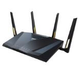 Asus Gaming Wireless Router,RT-AX88U Pro, AX6000, Dual-Band, Quad-Core 2GHz CPU, 256MB/1GB Flash/RAM, 2.5G dual-port, AiProtection Pro, Adaptive QoS, VPN Fusion, IPTV, OFDMA, MU-MIMO, Beamforming, Link Aggregation, Port forwarding, WPA3, AiMesh, Bkack
