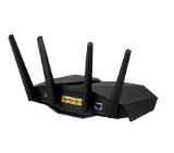 Asus Gaming Wireless Router, RT-AX82U, AX5400, Dual-Band, Tri-Core 1.5Ghz CPU, 256MB/512MB Flash/RAM, Gigabit, AiProtection Pro, Adaptive QoS, VPN server/client, IPTV, OFDMA, Beamforming, Link Aggregation, Gear Accelerator, RGB, AiMesh, Black