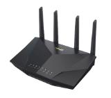 Asus Wireless Router, RT-AX5400, AX5400, Dual-Band, Tri-Core 1.5GHz CPU, 256MB/512MB Flash/RAM, Gigabit, AiProtection Pro, Adaptive QoS, VPN Fusion, IPTV, OFDMA, MU-MIMO, Beamforming, Link Aggregation, Port forwarding, AiMesh, Black