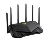 Asus Gaming Wireless Router, TUF Gaming-AX6000, AX6000, Dual-Band, Quad-Core 2.0GHz CPU, 256MB/512MB Flash/RAM, 2.5G dual-port, AiProtection Pro, Adaptive QoS, VPN Fusion, IPTV, OFDMA, MU-MIMO, Beamforming, Link Aggregation, Port forwarding, AiMesh,White