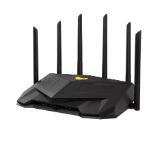 Asus Gaming Wireless Router, TUF Gaming-AX6000, AX6000, Dual-Band, Quad-Core 2.0GHz CPU, 256MB/512MB Flash/RAM, 2.5G dual-port, AiProtection Pro, Adaptive QoS, VPN Fusion, IPTV, OFDMA, MU-MIMO, Beamforming, Link Aggregation, Port forwarding, AiMesh,White
