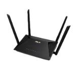 Asus Wireless Router,RT-AX1800U, AX1800, Dual-Band, Dual-Core 880MHz CPU, 128MB/256MB, Gigabit, AiProtection Classic, Traditional QoS, VPN server/client, IPTV, OFDMA, MU-MIMO, Beamforming, AiMesh,Black